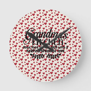 Relógio Redondo Acrylic wall clock  - Grandma's kitchen