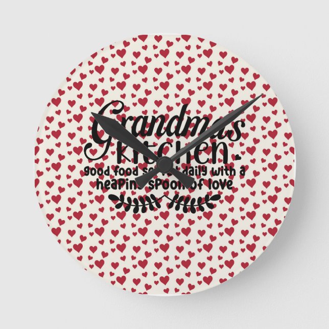 Relógio Redondo Acrylic wall clock  - Grandma's kitchen (Frente)
