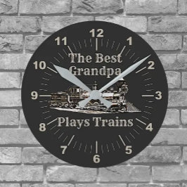 Relógio Redondo Adicione Nome Joga Comboio Vovô