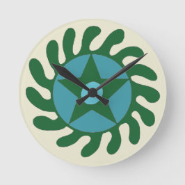 Relógio Redondo Adinkra Sesa Wo Suban - Novos Começos