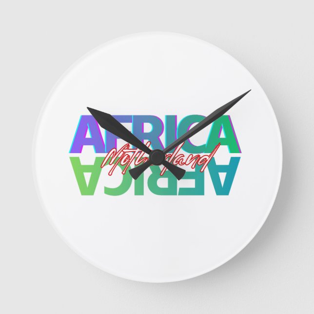 Relógio Redondo AFRICA: Motherland - Wall Clock (Frente)