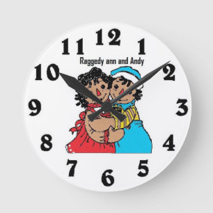 Relógio Redondo Afro-americano e Andy Wall Clock