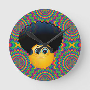 Relógio Redondo afro emojis