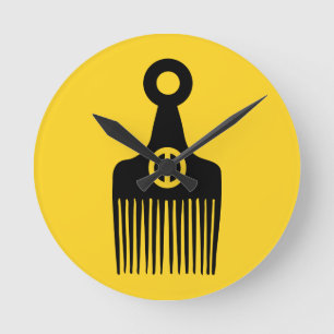 Relógio Redondo Afro Hair Peace