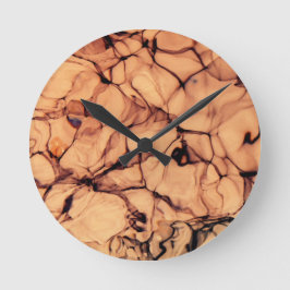 Relógio Redondo Água Azul Espumante Invertida