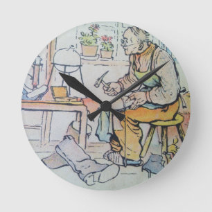 Relógio Redondo Aguarela da antiguidade do negócio do reparo dos