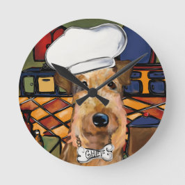 Relógio Redondo Airedale Terrier