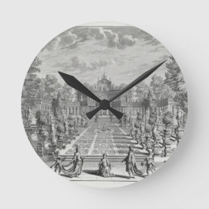 Relógio Redondo Ajustando-se para uma ópera em um jardim, 'de