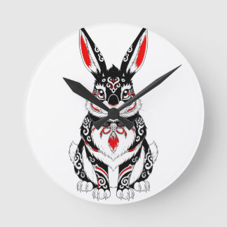 Relógio Redondo Akai Yokai Rabbit – Japanese Spirit Guardian in B