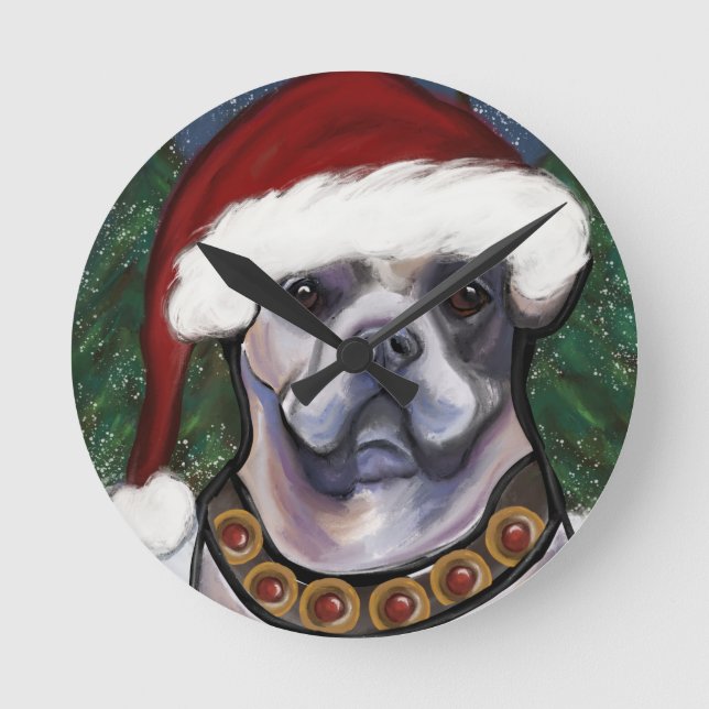 Relógio Redondo Alapaha Blue Blood Buldog (Frente)