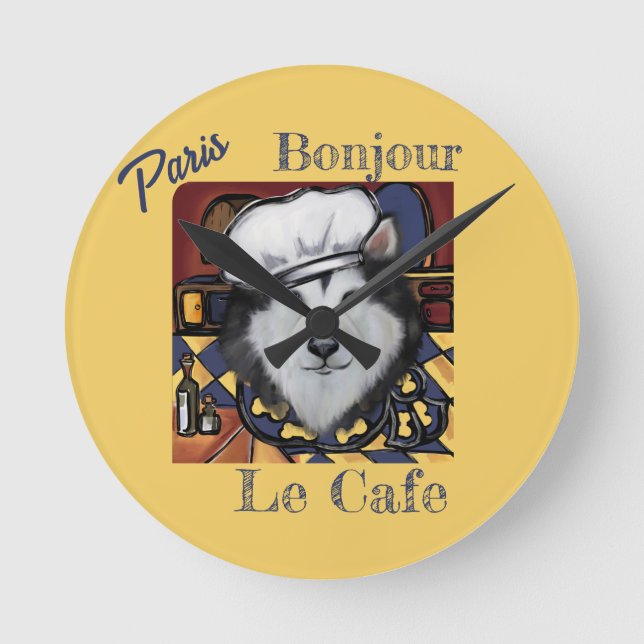 Relógio Redondo Alaskan Malamute (Frente)