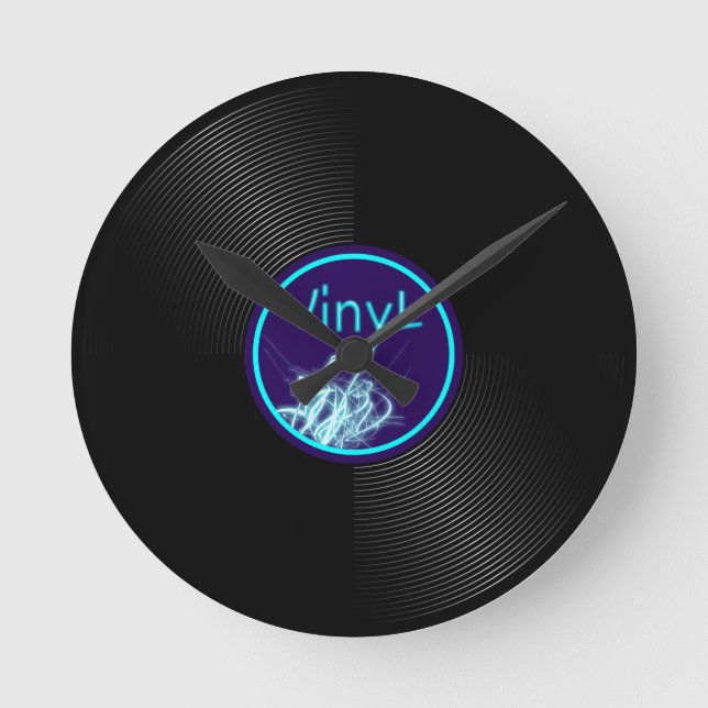 Relógio Redondo Álbum 33 de LP do registro de vinil (Frente)