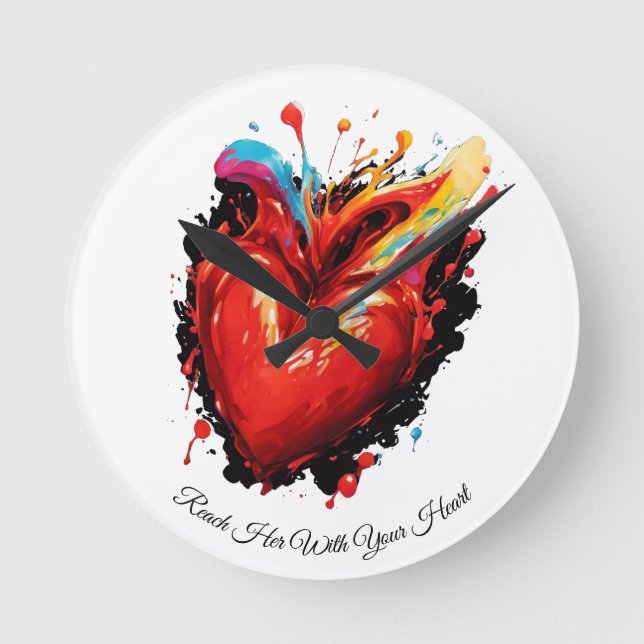 Relógio Redondo Alcance-A Com Seu Coração (Frente)