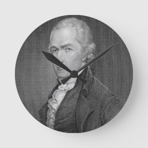 Relógio Redondo Alexander Hamilton (1757-1804) gravado por John