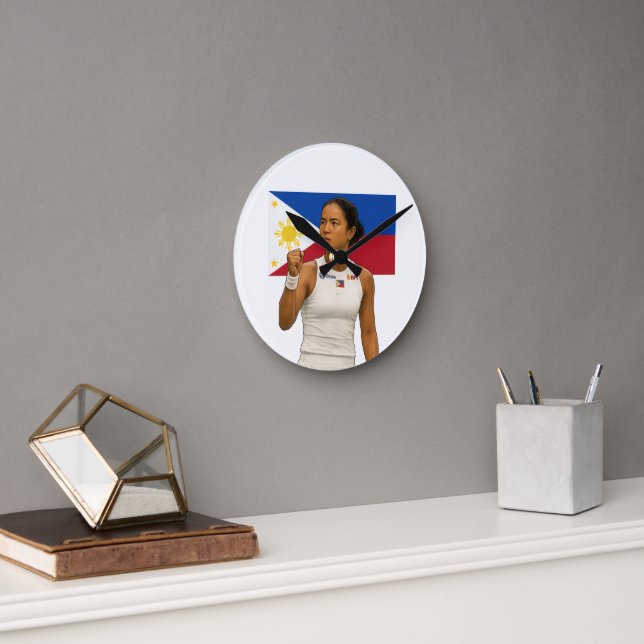 Relógio Redondo Alexandra Eala - Campeão de Guadalajara 2025 (Escritório)