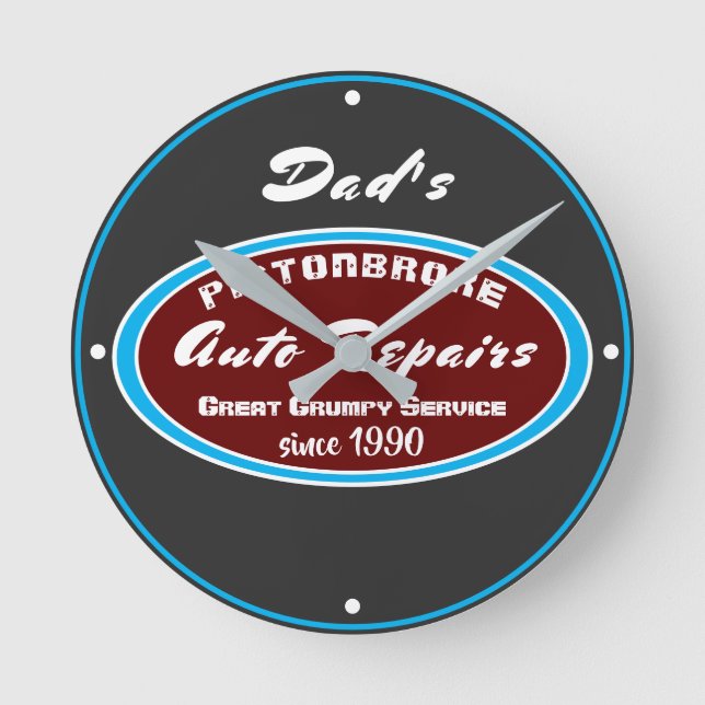Relógio Redondo Algum serviço mal-humorado engraçado das (Frente)