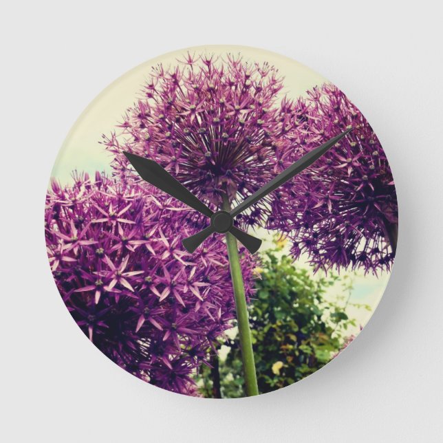 Relógio Redondo Alho Roxo (Frente)