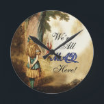 Relógio Redondo Alice in Wonderland Were All Mad Here<br><div class="desc">Alice in Wonderland,  so adorable</div>