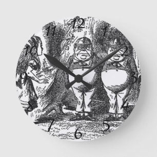 Relógio Redondo Alice no País das Maravilhas