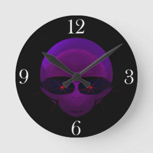 Relógio Redondo Alienígena Space Pilot Fund E.T. Sci-fi Wall Clock