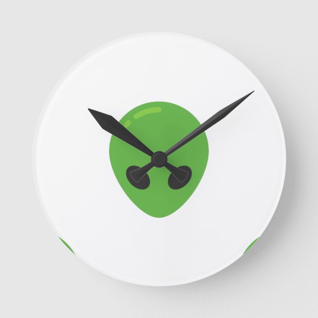 Relógio Redondo aliens emoji (Frente)