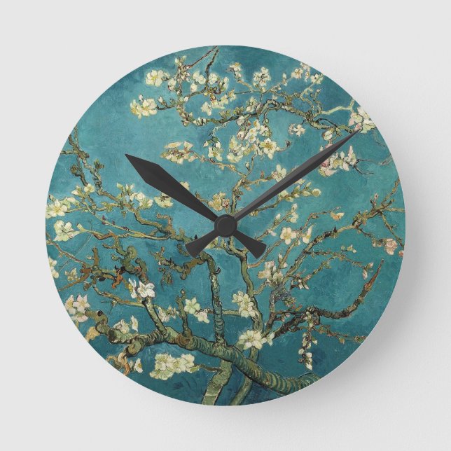 Relógio Redondo Almond Blossoms Wall Clock (Frente)