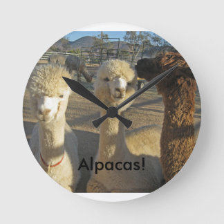 Relógio Redondo Alpacas! Pulso de disparo