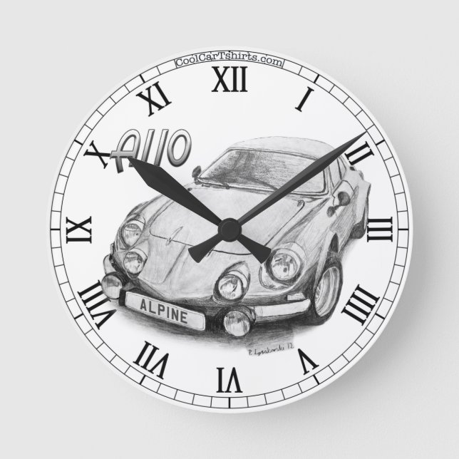 Relógio Redondo Alpine A110 Clock (Frente)