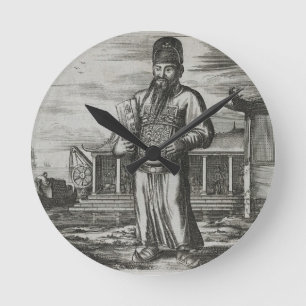 Relógio Redondo Alto funcionário público que recolhe impostos,