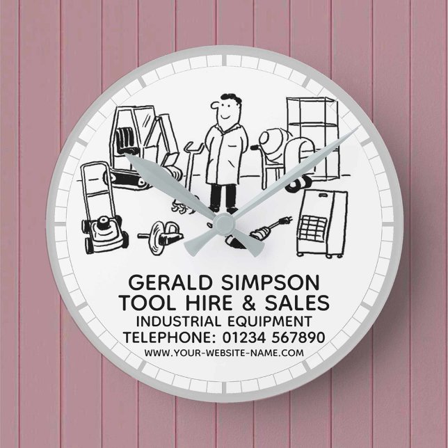 Relógio Redondo Aluguer de ferramentas e equipamento industrial de (Criador carregado)