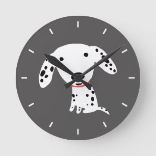 Relógio Redondo Amante dos animais bonito Dalmatian adorável do
