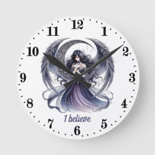 Relógio Redondo Amantes Elegante Angel personalizáveis