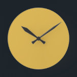 Relógio Redondo Amarelo de outono<br><div class="desc">Autumn Yellow Solcolor Wall Clock por Gerson Ramos.</div>