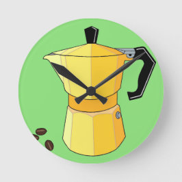 Relógio Redondo Amarelo Espresso