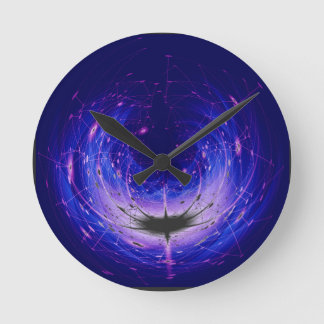 Relógio Redondo Amberlight Azul Frio Clarão Polar =