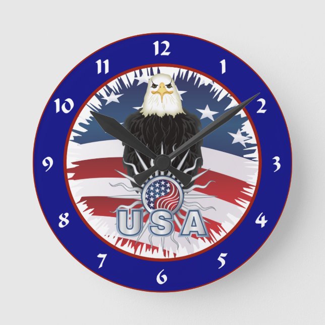 Relógio Redondo Americano Eagle (Frente)