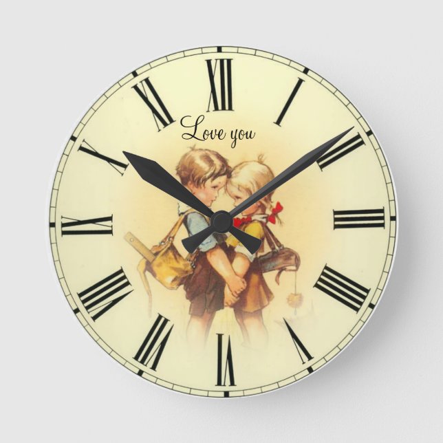 Relógio Redondo Amo vocês, crianças. (Frente)