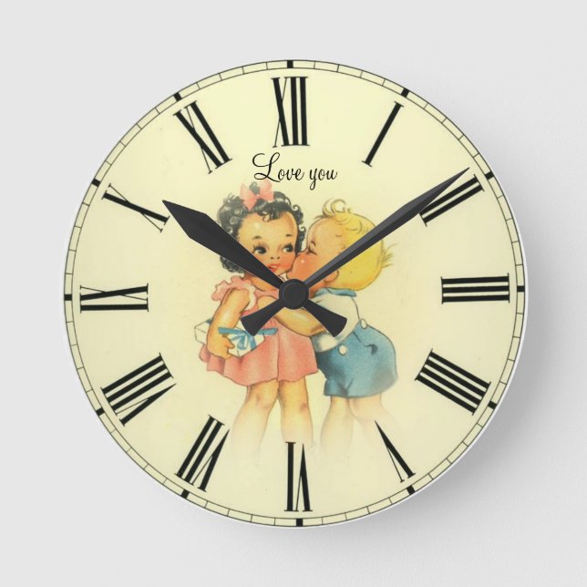 Relógio Redondo Amo-vos crianças (Frente)