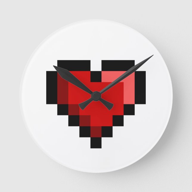 Relógio Redondo Amor Coração (Frente)