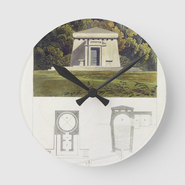 Relógio Redondo An Ice House, from Ackermann's 'Repository of Arts (Frente)