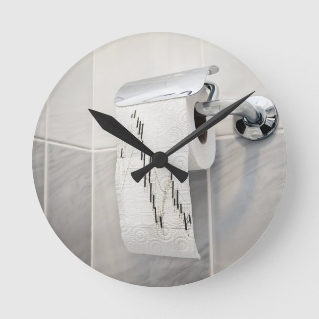 Relógio Redondo Análise do toalete (Frente)