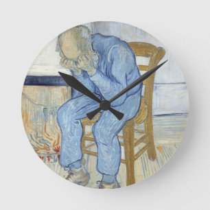 Relógio Redondo Ancião de Vincent van Gogh na amargura