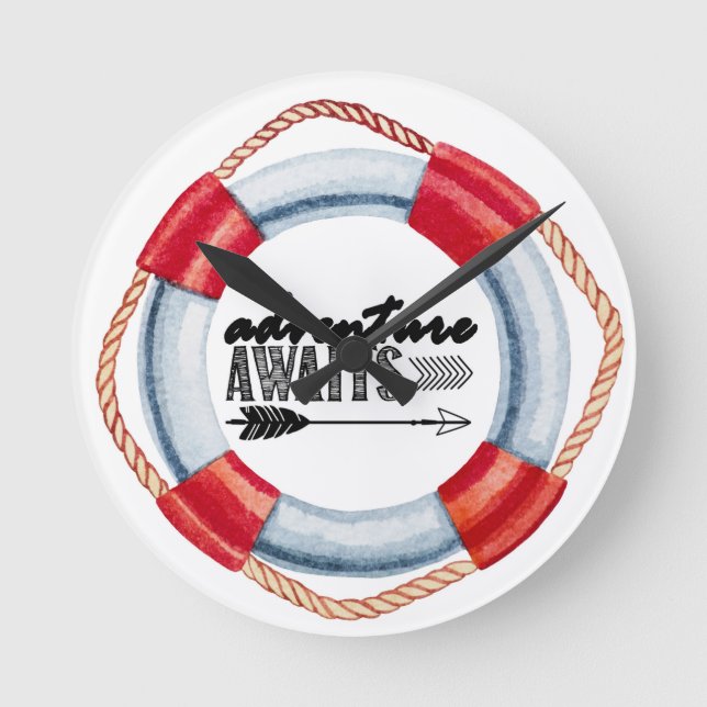 Relógio Redondo Anel de vida da empresa (Frente)