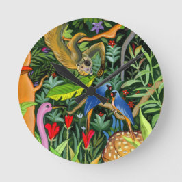 Relógio Redondo Animais caprichosos da floresta