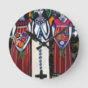 Relógio Redondo Anjos mexicanos