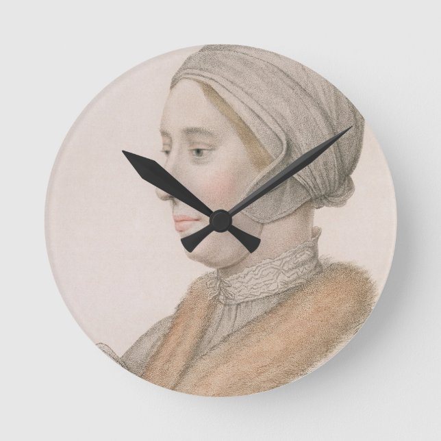 Relógio Redondo Anne Boleyn (1507-36) gravada por Francesco Bartol (Frente)