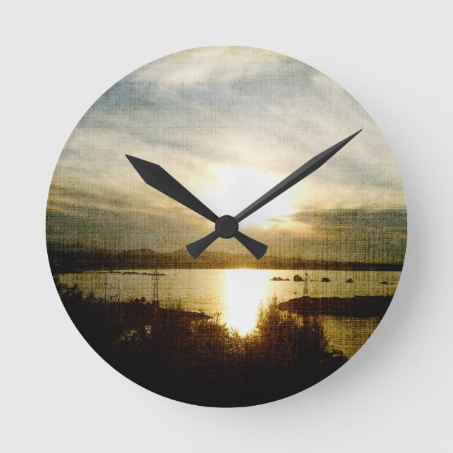 Relógio Redondo Ao descer do Sol (Frente)