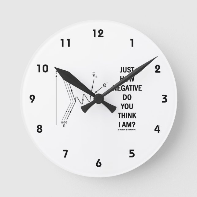 Relógio Redondo Apenas como negativo você pensa-me é? (Beta-Neg.) (Frente)
