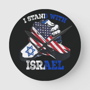 Relógio Redondo Apoio Eu estou com o Patrimônio Judaico de Israel