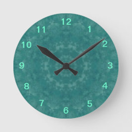 Relógio Redondo Aqua Swirls Kaleidoscope Wall Clock